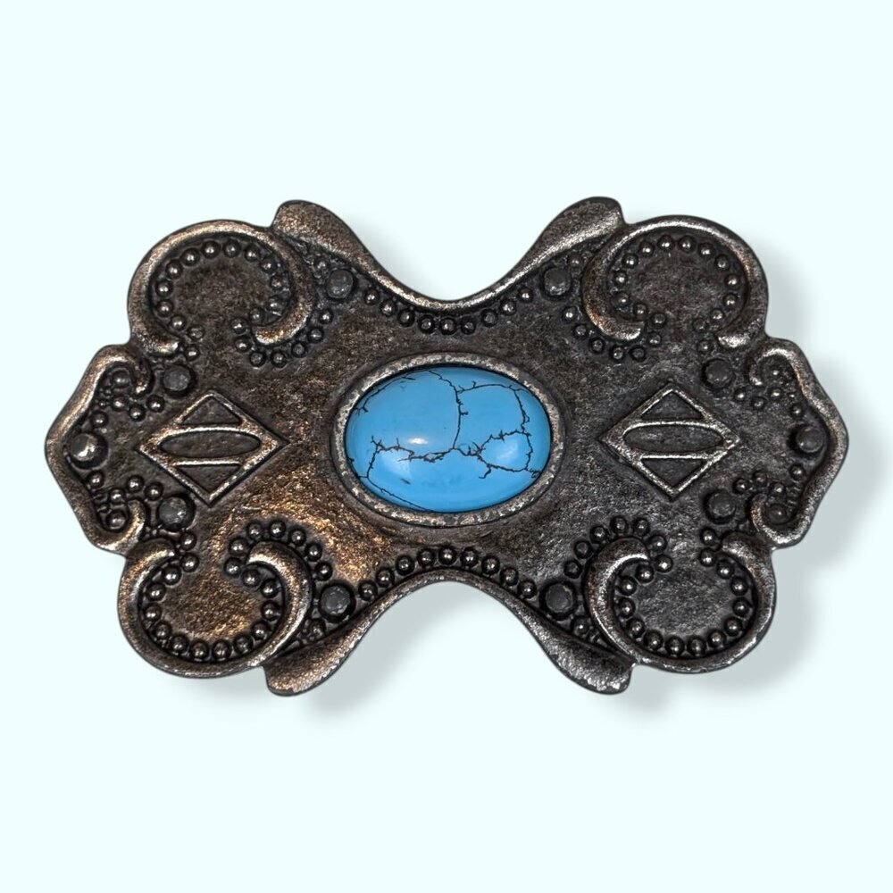Vintage Faux Turquoise Belt Buckle